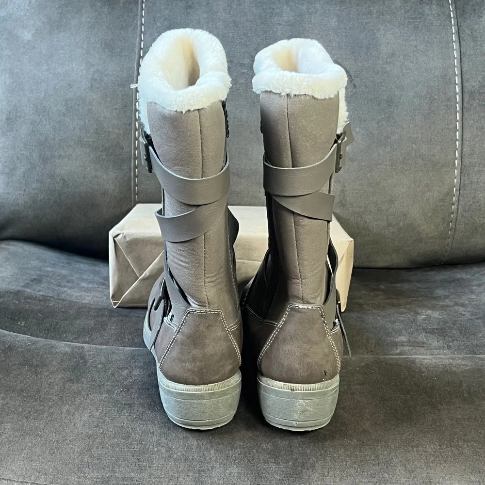 Totes Diedre Brown Women's Size‎ 8 Faux Fur Lined Winter Boots EUC